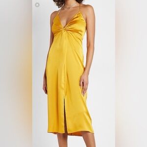 Goddess Gold Halter Dress